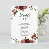 Flowers Terracotta Cream Burgundy Wedding Aankondiging (Staand voorkant)