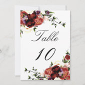 Flowers Terracotta Cream Burgundy Wedding Aankondiging (Voorkant)