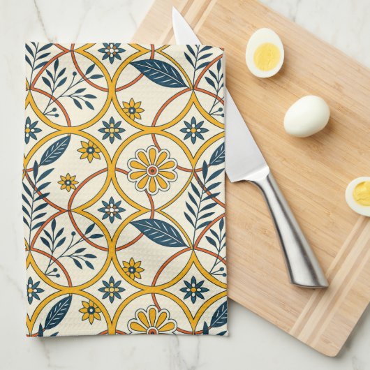 Flowers Theedoek (Quarter Fold)