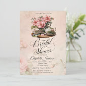  Flowers Theeset Flower Vrijgezellenfeest Kaart (Staand voorkant)