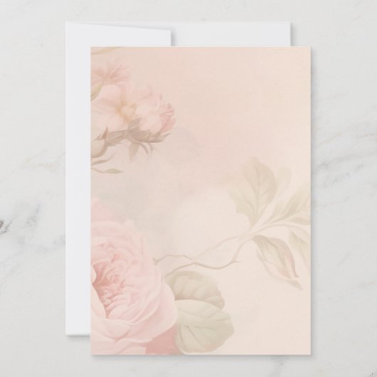  Flowers Theeset Flower Vrijgezellenfeest Kaart (Achterkant)