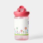 Flowers Toddler personaliseer duurzame naam Waterfles (Voorkant)