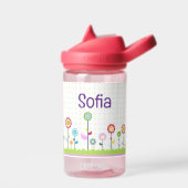 Flowers Toddler personaliseer duurzame naam Waterfles (Links)