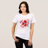 Flowers Tri-Blend Shirt (Voorkant volledig)
