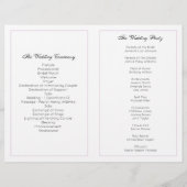 Flowers trouwprogramma. Paarse kerkplechtigheid (Achterkant)