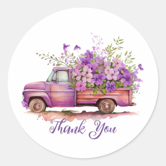 Flowers Truck Hartelijk dank, Stickers (Voorkant)