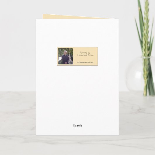 "Flowers" van James Paul Brown Wenskaart Kaart (Achterkant)