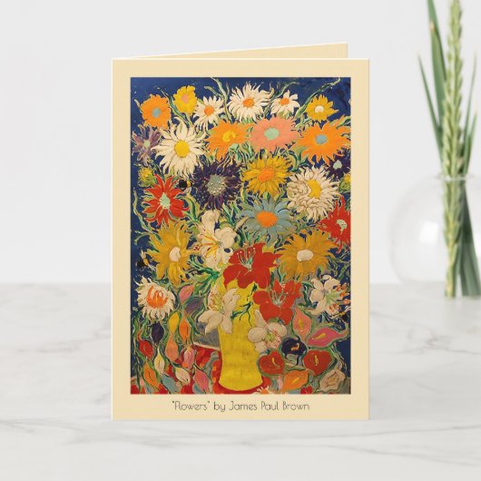 "Flowers" van James Paul Brown Wenskaart Kaart (Voorkant)