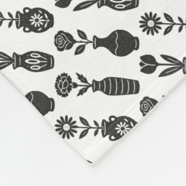 Flowers Vases  Fleece Deken