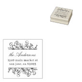 Flowers Verlaat Lijst Achternaam Retouradres Rubberstempel (Gestempeld)