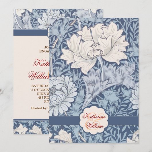  Flowers verlovingsfeest uitnodigingen (Voorkant / Achterkant)