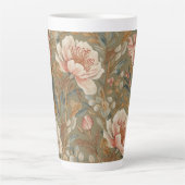 Flowers, Vintage,Glamorous Garden Blooms Latte Mok (Voorkant)