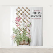 Flowers Vrijgezellenfeest Photo Booth Backdrop Wandkleed (Voorkant)