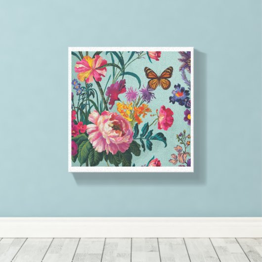 Flowers Wallart Canvas Afdruk (Insitu (Houten vloer))