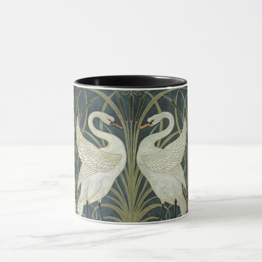 Flowers Walter Crane Swan Green Iris Rush Mok (Midden)