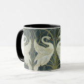 Flowers Walter Crane Swan Green Iris Rush Mok (Voorkant links)