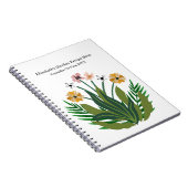 Flowers Waterverf Bouquet Floral personaliseren Notitieboek (Rechterzijde)