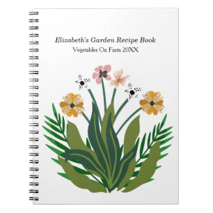 Flowers Waterverf Bouquet Floral personaliseren Notitieboek