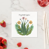 Flowers Waterverf Bouquet Floral personaliseren Servet (Insitu)