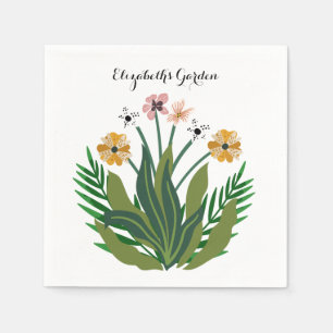 Flowers Waterverf Bouquet Floral personaliseren Servet