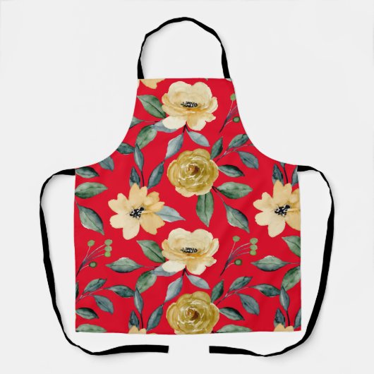 Flowers  Waterverf Cute Schort (Voorkant)