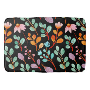 Flowers Waterverf Trendy Badmat