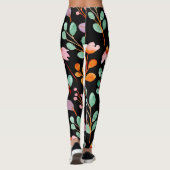 Flowers  Waterverf Trendy Leggings (Achterkant)
