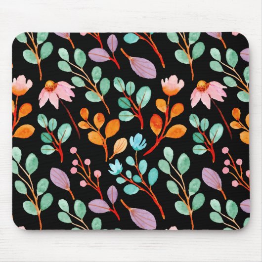 Flowers  Waterverf Trendy Muismat (Voorkant)