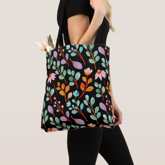 Flowers  Waterverf Trendy Tote Bag (Dichtbij)