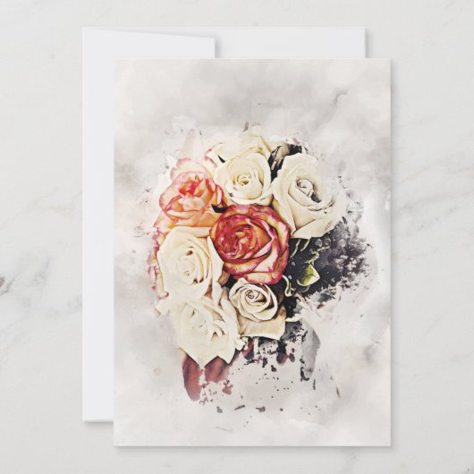 Flowers Wedding Kaart (Achterkant)