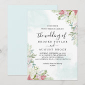 Flowers Wedding Uitnodiging (Voorkant / Achterkant)