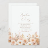 Flowers Wedding Uitnodiging (Voorkant / Achterkant)