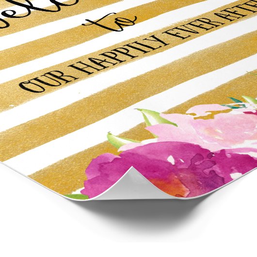 Flowers Welcome Wedding Poster Print (Hoek)