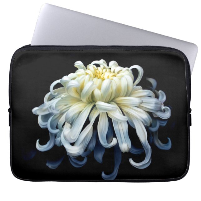 Flowers White Chrysanthemum Laptop Sleeve (Voorkant)