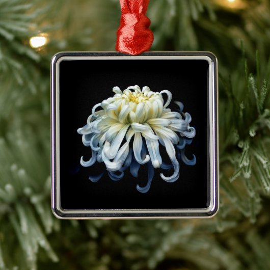 Flowers White Chrysanthemum Metalen Ornament (Boom)