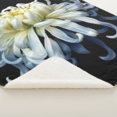 Flowers White Chrysanthemum Sherpa Deken (3/4)