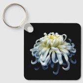 Flowers White Chrysanthemum Sleutelhanger (Voorkant)