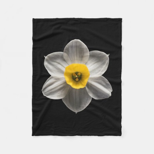 Flowers | White Daffodil Flower Fleece Deken (Voorkant)