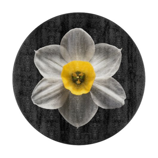 Flowers | White Daffodil Flower Snijplank (Voorkant)