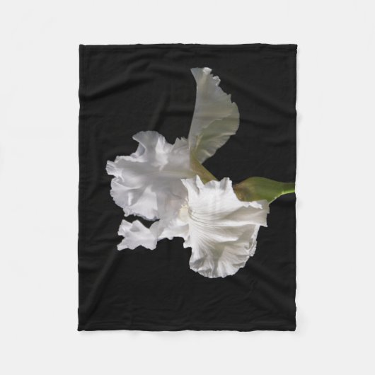 Flowers | White Iris Fleece Deken (Voorkant)