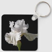 Flowers | White Iris Sleutelhanger (Achterkant)
