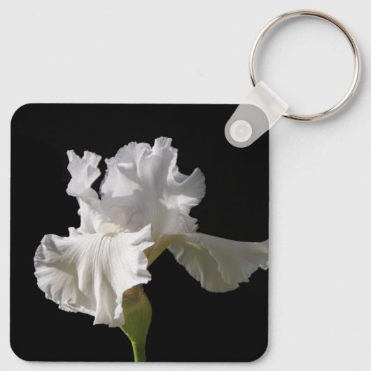 Flowers | White Iris Sleutelhanger (Achterkant)