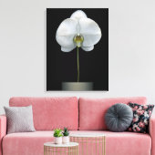 Flowers | White Orchid Flower Canvas Afdruk (Insitu (Woonkamer))