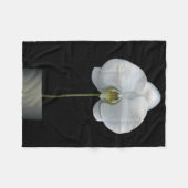 Flowers | White Orchid Flower Fleece Deken (Voorkant (Horizontaal))