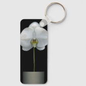 Flowers | White Orchid Flower Sleutelhanger (Achterkant)