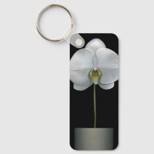 Flowers White Orchid Flower Sleutelhanger