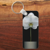 Flowers | White Orchid Flower Sleutelhanger (Voorkant)