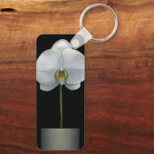 Flowers | White Orchid Flower Sleutelhanger (Achterkant)