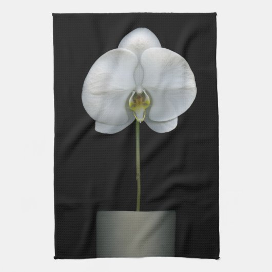 Flowers | White Orchid Flower Theedoek (Verticaal)