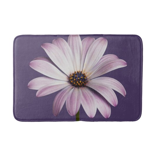 Flowers | White & Purple Daisy Badmat (Voorkant)